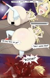 about_to_burst bursting female_death gripping_hair guro inflation layla_(inflatetress) massive_belly naked popping