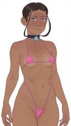 ai_assisted avatar avatar_(series) avatar_the_last_airbender bikini dark-skin dark-skinned_female dark_hair dark_skin dark_skinned dark_skinned_female female female_focus female_only katara ngmi nickelodeon pink_bikini solo solo_female solo_focus teen teen_girl teenage_girl teenager young young_female