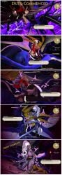 3d arianna_yukihime aura clothes_removed double_penetration electricity fight final_fantasy_xiv gpose_(ffxiv) horse hud paralyzed status_effect story tentacle