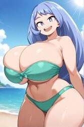 ai_generated beach bikini female hadou_nejire huge_breasts my_hero_academia nejire_hado thick_thighs