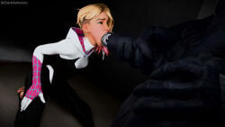 1boy 1girls 3d age_difference blonde_hair cum cum_in_mouth cum_inside darkashesxo erection fellatio female gwen_stacy gwen_stacy_(spider-verse) male marvel oral oral_sex penis spider-gwen spider-man_(series) venom_(marvel)