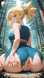 1girls 2026 ai_assisted ai_generated anime anus artist_name ass bare_tree big_ass blonde_hair booty branch bush butthole dr.stone explicit female_genitalia forest genitals hi_res high_quality high_resolution highres jungle kohaku kohaku_(dr.stone) nature park patreon patreon_username pussy skypassion solo stable_diffusion torn_bike_shorts torn_clothes torn_dress uncensored uncensored_pussy uncensored_vagina watermark