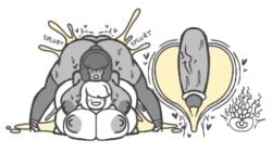 aplovestudio cum_in_uterus cum_inflation cum_inside excessive_cum front_view futa_on_female futanari hair_covering_eyes huge_ass huge_breasts huge_cock huge_nipples impregnation sweating x-ray