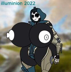 2d apex_legends ash_(apex_legends) ash_(titanfall) huge_ass huge_breasts hyper illuminion