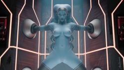 3d aw-gazzam blender blue_body blue_skin bondage imprisoned nude nude_female spread_legs star_wars tagme tattoo twilek