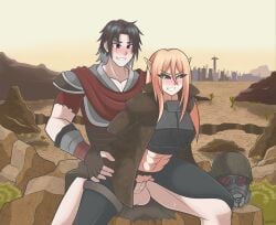 abs black_eyes black_hair bound bound_arms bound_wrists caesar's_legion captured captured_female captured_heroine clothed_sex defeated defeated_heroine elf elf_ears elf_female elf_girl fallout fallout_(series) fallout_new_vegas forced forced_sex forced_vaginal ginger ginger_female ginger_hair legionaire midriff muscular muscular_female muscular_male mutant ncr_ranger_(fallout) ncr_ranger_helmet original original_character original_characters pointed_ears pointy_ears ramahdraws rape raped_by_enemy raped_female red_eyes red_hair restrained restrained_arms restraints reverse_cowgirl_position ripped_clothes ripped_clothing ripped_pants sex strawberry_blonde_hair unwanted_sex vagina vaginal vaginal_insertion vaginal_penetration vaginal_sex violation white_skin