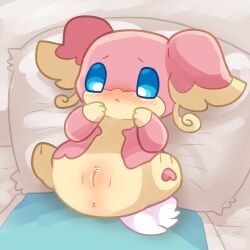 audino censored eromorudo female genitals hi_res looking_at_viewer nintendo pink_body pokémon_(species) pokemon pokephilia pussy solo video_games