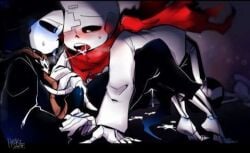 2018 2d aftertale alternate_universe animated_skeleton artist_name blue_blush blush bodily_fluids boner cum cumming french_kiss gay geno_sans genocide_sans hand_on_penis heki_(artist) humanoid kissing lowres male/male male_on_male male_only reaper_sans reapertale red_blush saliva_string sans sans_au sanscest skeleton undertale undertale_(series) undertale_au undertale_fanfiction yaoi