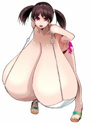 1girls brown_hair gigantic_breasts hanging_breasts huge_breasts hyper hyper_breasts kinkoumori tagme twintails