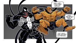 2boys ben_grimm fantastic_four gay genitals hi_res hunter-husky male male/male male_only male_penetrated marvel muscular nanothehedgehog penis sex smooth_skin spider-man_(series) suspended_via_tentacles suspension tentacle the_thing_(marvel) venom_(marvel) yaoi