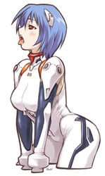 blue_hair blush clothing female female_only human large_breasts maruto maruto! neon_genesis_evangelion open_mouth plugsuit rei_ayanami solo tongue