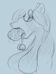 2017 anthro bashfulsprite brain female gore kimiko mammal red_panda sketch