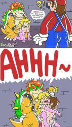 anti-cuckold bowser cuckold doncorneo edit fairysexhentalia female fist_bump german_text human koopa male mario mario_(series) netorare nintendo princess_peach straight super_mario_bros. translated