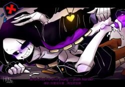 2010s 2018 2boys 2d alternate_universe animated_skeleton artist_name chinese_text creampie cross_sans cross_sans_(fan_character) english_text epic_sans epictale hand_on_head heki_(artist) humanoid male/male purple_penis sans sans_au sanscest skeleton solo_focus sweat sweatdrop text undertale undertale_(series) undertale_au undertale_fanfiction xtale