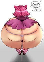 annie_hastur ass_cleavage backpack big_breasts big_butt bubble_butt butt_crack female huge_ass hyper_ass hyper_breasts league_of_legends panties riot_games shimetta_masuta skirt_up