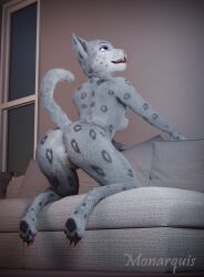 3d_(artwork) anthro anus ass brittany digital_media_(artwork) face felid female furniture furry hi_res inside invalid_tag mammal monarquis narrowed_eyes pantherine pawns snow_leopard sofa solo tail vagina