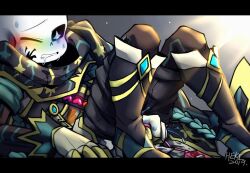 2d animated_skeleton anthro blush heki_(artist) humanoid ink_sans_(fan_character) inktale male_only outerink sans sans_au sex_toy skeleton sweat tagme tears toy undertale undertale_(series) undertale_au undertale_fanfiction vibrator