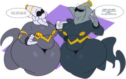 anthro big_breasts breasts desire_(dewwydartz) dewwydartz dusknoir ebony_(pokenerd2499) female pokémon_(species) pokemon tagme