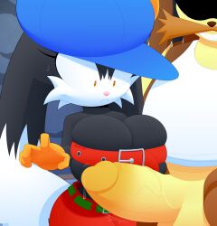 anthro balue big_breasts big_penis breasts cock erection klonoa klonoa_(series) penis precum precum_drip rule_63 slickehedge strap-on tagme tits