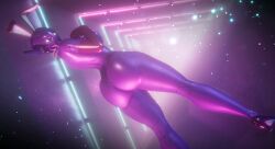 3d 3d_(artwork) ass bungie bunny_ears bunnysuit destiny_(game) destiny_(video_game) destiny_2 exo gloves high_heels kenzi-7_(sonicfreak) legs leotard looking_at_viewer looking_back naked nude nude_female pose posing robot robot_girl robot_humanoid sonicfreak thighs