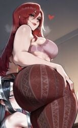 2girls ai_generated ass black_hair blue_hair catfight farting_in_face futanari irelia_xan katarina_du_couteau league_of_legends red_hair wrestling