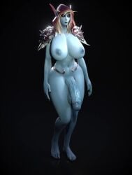 1futa 3d animated banshee_(warcraft) big_balls big_breasts big_penis big_testicles big_thighs blonde_hair blue_skin breasts casual circumcised dark_ranger forsaken functionally_nude futa_only futanari hood huge_cock intersex mp4 solo solo_futa sound sylvanas_windrunner tektah undead undead_(warcraft) undead_female video walk_cycle world_of_warcraft