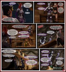 1futa 1girls 3d blood_elf comic comic_page draenei female ferlynn futa_on_female futanari ishari kaylar_sunquill self_upload teasing world_of_warcraft