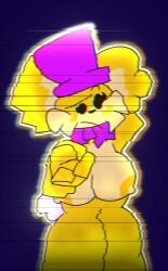 big_breasts breasts chaoticdream cheek_tuft female female_focus female_only five_nights_at_freddy's five_nights_at_freddy's_4 fredbear_(fnaf) glitch golden_freddy_(fnaf) solo thick_thighs thighs yellow_body yellow_fur