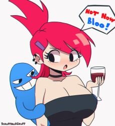 bloo from cartoon network by scruffmuhgruff