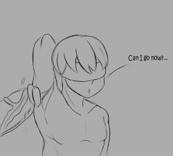 armpit_fetish armpits big_penis blindfold femboy gay huge_cock monochrome nier:_automata nier_replicant penis_on_armpit short_hair twink yaoi yomiee yorha_9s