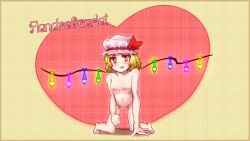 condom condom_balloon flandre_scarlet k.blank nude red_eyes self_upload touhou