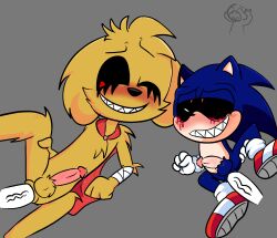 2boys anal animal_genitalia ankifun anus ass blush canine cum ejaculation erection interspecies las_perrerias_de_mike legs_up male mammal mikecrack mikecrack.exe one_eye_closed orange_hair penetration penis rear_view red_eyes simple_background smile sonic.exe sonic.exe_(character) sonic.exe_(series) sonic_(series) sonic_the_hedgehog spread_legs teeth testicles vein veiny_penis why yaoi yellow_body yellow_fur yellow_hair youtube youtube_hispanic zoophilia