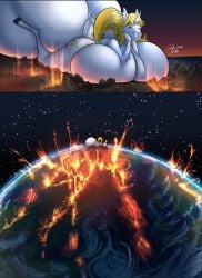 1futa anthro bakuhaku balls_bigger_than_body balls_bigger_than_breasts balls_bigger_than_head balls_bigger_than_torso destruction enormous_breasts furry futanari huge_cock hyper hyper_balls hyper_breasts hyper_penis penis_longer_than_knee planet planet_destruction planet_penetration solo_futa tagme