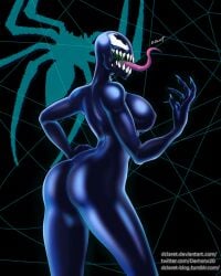 1girls alien alien_girl big_ass big_boobs big_breasts big_butt black_body boobs busty dclaret female female_only long_tongue marvel marvel_comics monster_girl nipple_bulge round_ass round_butt she-venom solo solo_female thick_thighs tits tongue tongue_out white_eyes