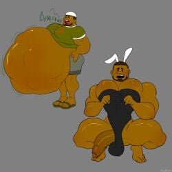 big_dick big_penis bunnysuit dj_(tdi) gay huge_cock male male_only male_pred total_drama_(series) total_drama_island vore vore_belly