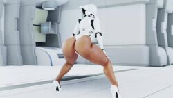 1girls 3d animated bimbo bimbo_body bubble_butt dark-skinned_female female female_only haydee haydee_(game) huge_ass kishi music robot sound tagme twerking video