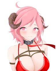 bondage dragon_girl horns one_piece_dnd pearl_(one_piece_dnd) pink_hair