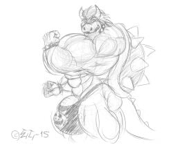 1boy abs anthro balls biceps big_balls big_muscles bowser collar colorless daddy dilf emotioncreator enormous_balls enormous_muscles flexing_bicep furry furry_male furry_only genitals gigantic_muscles hair horns huge_muscles koopa large_muscles looking_at_viewer male male_only mario_(series) muscles muscular muscular_arms muscular_legs muscular_male muscular_thighs nintendo pecs reptile scalie shell spiked_shell spikes tail
