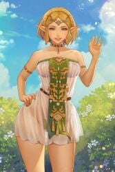 1girls blonde_hair elf_ears female female_only light-skinned_female light_skin looking_at_viewer medium_breasts nintendo princess_zelda prywinko see-through simple_background solo solo_female tears_of_the_kingdom the_legend_of_zelda zelda_(tears_of_the_kingdom)