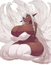 big_ass big_breasts dark-skinned_female jourjii thighhighs