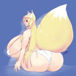 1girls ass_bigger_than_head bikini breasts_bigger_than_head enormous_breasts hyper hyper_ass hyper_breasts long_hair looking_at_viewer looking_back snesflint solo_female tagme