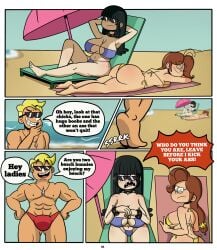 2girls big_breasts bikini luan_loud maggie_(the_loud_house) multiple_girls pepemay93 straight_hair the_loud_house