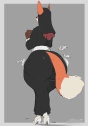 1girls 2024 2d 2d_(artwork) anthro anthro_only ass ass_clapping big_ass big_butt blush bottom_heavy clothed dat_ass edith_bellbottom_(jindragowolf) female female_focus female_only fox fox_ears fox_tail furry furry_only furry_tail hi_res high_heels highres huge_ass large_butt mammal nun nun's_habit nun_outfit original original_character red_hair round_ass simple_background solo solo_female solo_focus tail the_dogsmith