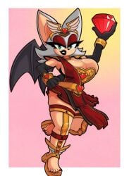 armor cleavage high_heels huge_ass huge_breasts revealing_clothes robo roboticsteve rouge_the_bat sonic_(series) thick_thighs wide_hips