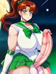 1futa ai_generated balls big_breasts big_penis bishoujo_senshi_sailor_moon bottomless breasts brown_hair brunette_hair clothed clothing dickgirl erect_penis erection futa_only futanari futanurse giant_penis green_eyes horse_penis horsecock horsecock_futanari huge_balls huge_breasts huge_cock huge_testicles hyper_balls hyper_genitalia hyper_penis hyper_testicles large_balls large_breasts large_penis makoto_kino massive_cock massive_penis penis sailor_jupiter scrotum skirt solo testicles veiny_penis