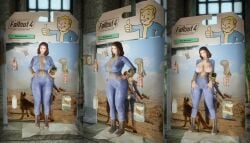 3d action_figure bethesda_softworks blister_pack bodysuit breasts_out_of_clothes fallout in_box nora_(fallout_4) screenshot sole_survivor_(female) vault_dweller vault_suit