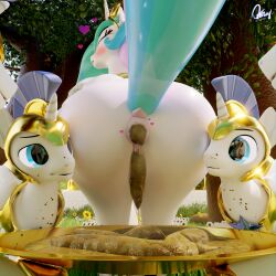 feral my_little_pony princess_celestia_(mlp) scat shitstain