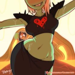 1boy 1girls 2024 alien alien_girl alien_humanoid armpits aroused artist_name ass belly_button big_ass biting_lip biting_own_lip black_skirt blush bottom_heavy bottomwear brachyzoid breasts clothed clothed_female clothes clothing crop_top disney disney_channel duo eyes_out_of_frame female female_focus front_view fully_clothed green_body green_skin grin hair hip_focus humanoid large_ass looking_at_another looking_at_ass lord_dominator male medium_breasts medium_hair midriff navel outstretched_arms pose posing seductive seductive_pose seductive_smile shirt shoulder_pads signature skirt smile smiling star_nomad stomach sweat sweatdrop sweating sweaty teeth thick_thighs thighs topwear url wander_(wander_over_yonder) wander_over_yonder white_hair wide_hips