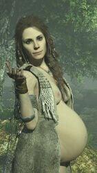 1girls 3d belly big_belly breasts female female_only freya_(god_of_war) god_of_war nipples norse_mythology preggmaster pregnant solo_female vanir_(norse_mythology)