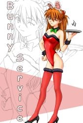 asuka_langley_sohryu bunny_costume bunny_ears bunny_girl bunnysuit evalemonmaster high_heels looking_at_viewer neon_genesis_evangelion one_eye_closed sketch smiling_at_viewer teenager thighhighs